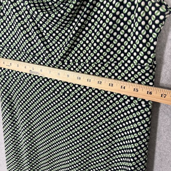 Talbots Dress Medium Midi Green Slinky Knit Cowl Flowy Career Church 50s Mod 60s - Picture 9 of 13